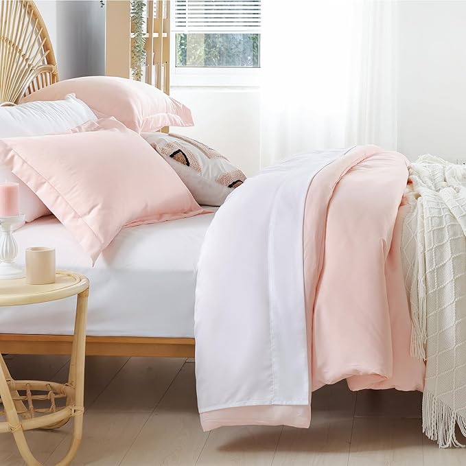 weigelia Pink Comforter Sets Full Size Comforter Set with Sheets 7 Piece Soft Microfiber Comforters Set for Women Blush Lightweight Alternative Comforter for All Season