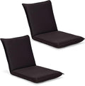 BestComfort Set of 2 Folding Floor Chair 6-Position Adjustable Meditation Chair Video Gaming Chair for Reading TV Watching, Portable Floor Seat Lounge Sofa Chair for Kids Teens Adult, Coffee