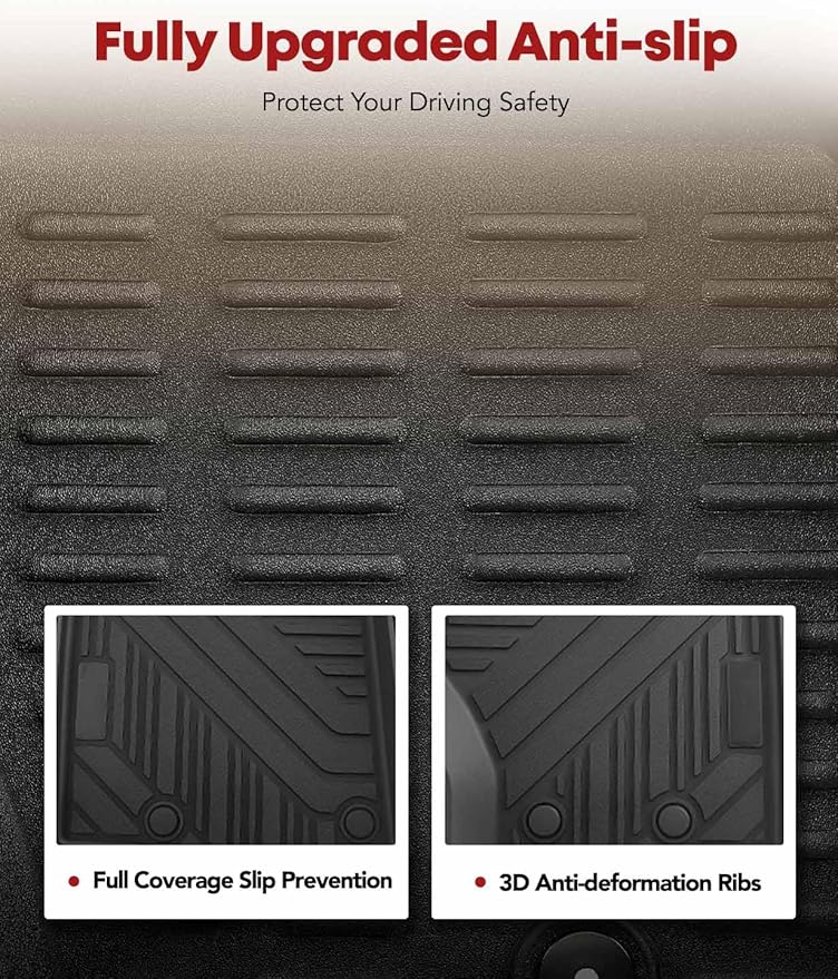 YHTAUTO Floor Mats & Cargo Mat Compatible with Jeep Grand Cherokee WL 2022-2025 5 Seats Non L or WK, TPE All Weather Car Mats Waterproof Anti-Slip Odorless Floor Liner Trunk Mat