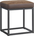 SONGMICS Home LUIZ Collection - Ottoman Footstool, Rectangle Ottoman, Vanity Chair Stool, Footrest, Reversible Top, Side Table, Max. Load 660 lb, Bedroom Living Room Entryway, Walnut Brown ULOM079K01