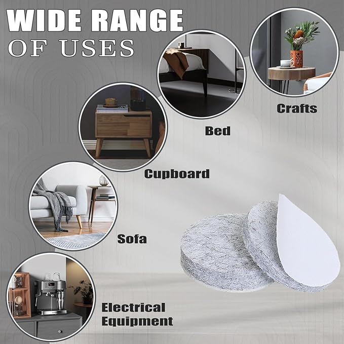 Yelanon Felt Furniture Pads for Hardwood Floors -261 Pcs Premium Floor Protectors for Furniture, Felt Pads for Chair Legs, Black & Brown