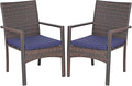 Sophia & William Patio Chairs Set of 2, 2 Pcs Lightweight Rattan Outdoor Dining Chairs, All-Weather Wicker Dining Chairs with Comfortable Seating