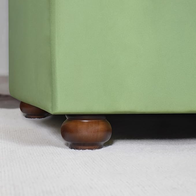 AORYVIC Furniture Legs, Wood Sofa Legs, Turned Couch Legs, MCM Round Furniture Feet for Dresser, Sideboard, Recliner, Coffee Table (Dark Brown, 2 inch)