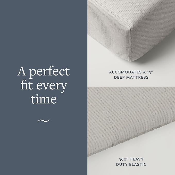 GroundLuxe Organic Fitted Grounding Sheet in Gray for a Queen Size Bed