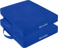 Kirvoita Multi-Functional Stadium Seat Cushions 2 Pack, Waterproof Oxford Filled with High Resilence Sponge, for Any Outdoor Events Use (Blue)