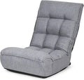 ARLIME 4-Position Adjustable Floor Chair, Armless Gaming Chair w/Back Support & Soft Cushion, Memory Foam Floor Lazy Sofa for Gaming, Reading, Meditating (Gray)