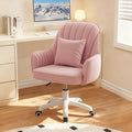WXJHL Home Office Chair Velvet Vanity Chairs Cute Makeup Desk Chair with Wheels Mid Back Computer Chairs Height Adjustable Small Swivel Rolling Task Chair