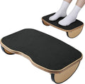 Wood Foot Stools for Under Office Desk,Ergonomic Rocking Footrest with All-Non-Slip Mat,Foot Rest for Under Desk at Work,Feet Support Leg Under Stools Footrest for Home Office Gaming
