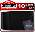 Felt Furniture Pads X-PROTECTOR 10 PCS - Premium 8” x 6” x 1/5” Heavy Duty Black Felt Sheets! Cut Large Furniture Pads to The Size You Need - The Best Felt Floor Protectors for Any Hard Floor!