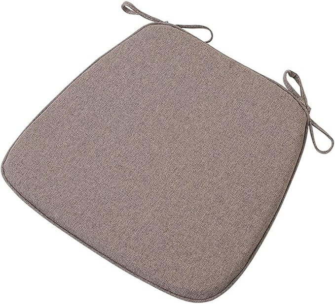 Chair Pads with Ties 18x17, Memory Foam Kitchen Chair Cushions with Ties 18 Inch, Non Slip Chair Pads for Dining Chairs Set of 2 4 6, Seat Cushions Covers Washable and Removable with Zipper,J,6