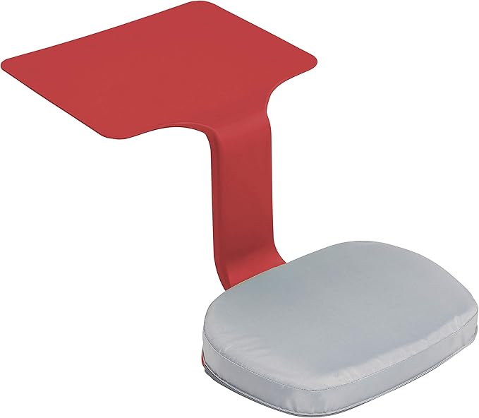 ECR4Kids The Surf Portable Lap Desk with Cushion , Flexible Seating, Red, 10-Piece