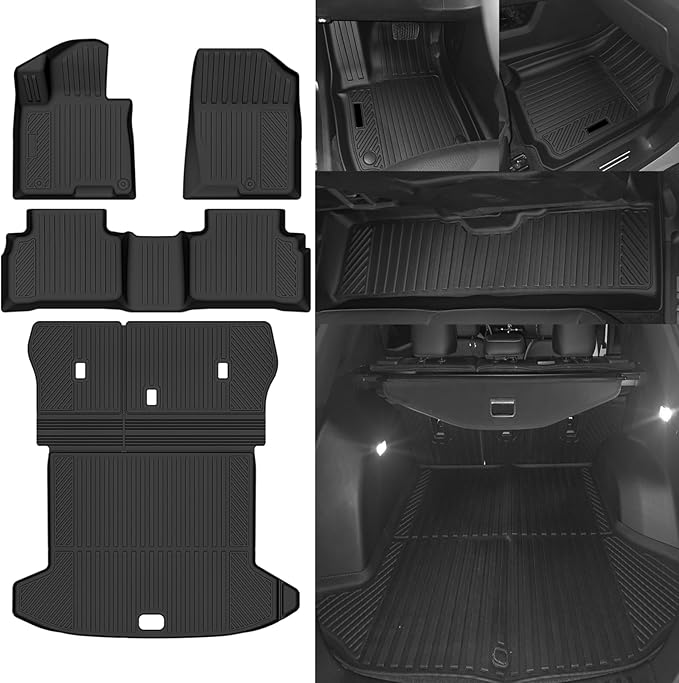 All Weather Floor Mats for Hyundai Tucson Gas(Not for Hybrid) 2022-2025 2026 Floor Mats & Trunk Mat with Backrest Mat for Hyundai Tucson Accessories Guard Odorless Anti-Slip Floor Liner
