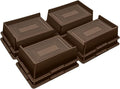 ANNKUT Bed Risers 2 Inch Heavy Duty,Oversized Couch Risers, Extra Wide Furniture Risers for Sofa Table Desk Headboard Chair Lifting,Rectangle Risering Blocks Support 6000 lbs(8 Pack Brown)