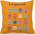 Nogrit Counseling Office Must Haves Throw Pillow Cover, Calming Corner, Mental Health Pillowcase Decor for Home Kids,Mental Health Counselor Gifts, Calming Corner Pillow Covers 18x18 Yellow