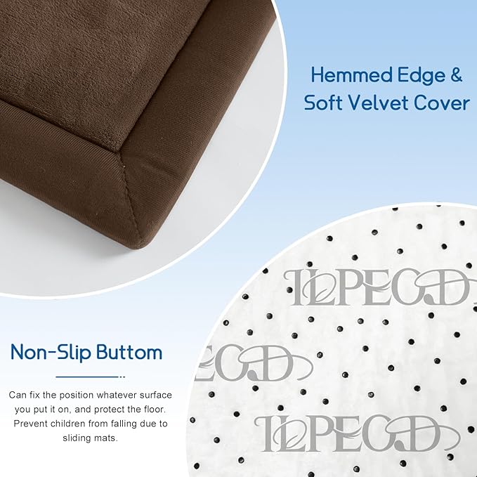 Baby Play Mat for Floor Tummy Time Mat Nursery Muscle Area Rug Playroom Rug Tatami 65"*50" Memory Foam 1.3" Thick Crawling For Babies,Toddlers, Infants, Kids,Floor,Coffee