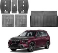 Compatible for 2019-2025 BMW X7 Cargo Liner & Backrest Mats All Weather TPE Mat 2nd Row and 3rd Row Seat Back Cover for 2019-2025 BMW X7 Accessories