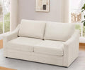 ACMEASE 67 Inches Chenille 2-Seat Sofa w/Comfortable Back Cushions, Modern Love Seat w/Deep Seat Space, Upholstered 2 Seater Couch w/High Resiliency Foam for Living Room, Office, Beige