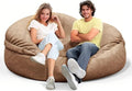 Bean Bag Chair for Adults 4FT,Soft Removable Cover for Teens/Girls Bedroom,Fluffy Giant Round Floor Beanbag Lounger Chairs (No Filler,Tan)