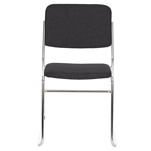 OEF Furnishings Padded Signature Stack Chair, Black