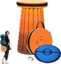 2025 Upgraded XXL Collapsible Stool with Cushion, 1000 lbs Capacity & 19.7-in High, Wider & Taller Heavy Duty Portable Telescoping Foldable Seat for Adults Camping, Travel, Music Festivals, Outdoors
