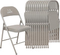 12 Pack Gray Padded Folding Chairs Set - Comfortable Stackable Portable Chairs for Indoor Outdoor, Events, Parties, Office, Wedding (PU Leather, Slate Gray,School Chair)