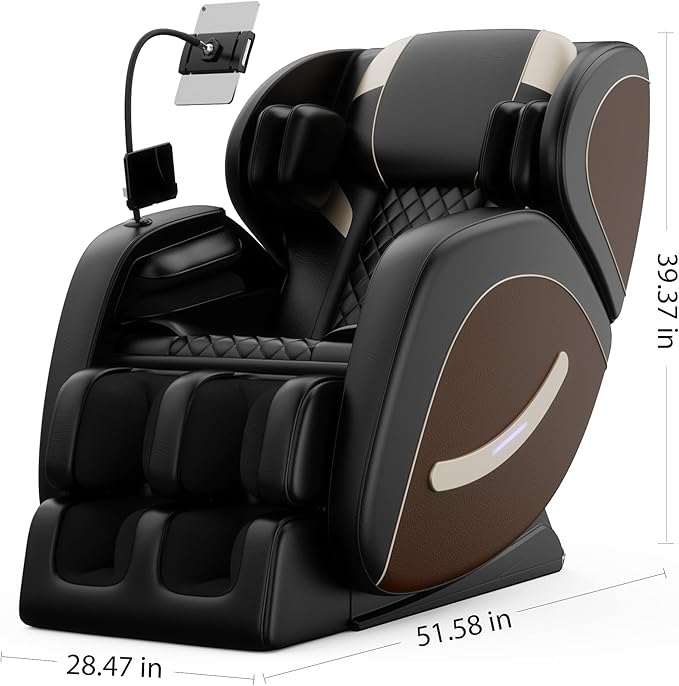 2026 Massage Chair for Full Body 4D Zero Gravity, with Body Scan & Heat Therapy, SL-Track Shiatsu Foot Rollers, Yoga Stretch, Heating Function, for Home Office Use (Brown)