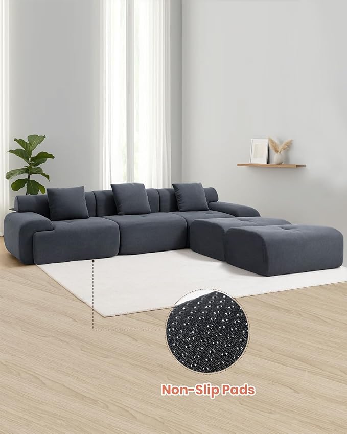 MastonHome Soft Boneless Lounge Couch for Apartment Living, Ideal for Renters & Small Homes, Casual Seating for Relaxing in Living Rooms