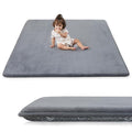 PAPAMAT 1.3" Thick Baby Floor Play Mat 59x79, Basic Padded Foam Mat for Tummy Time Crawling, Non Slip Cushioned for Babies Toddlers Infants Kids (Dark Grey)