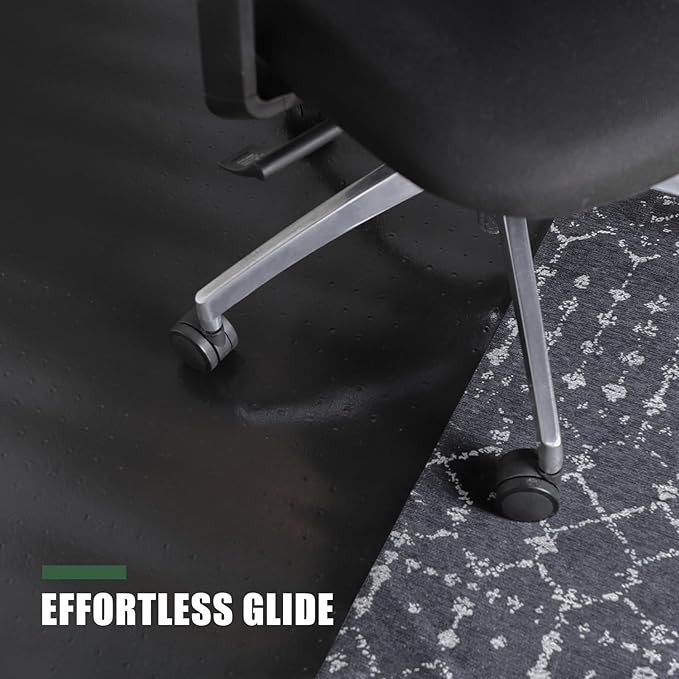 tixpol Office Chair Mat for Carpet, 50" x 60" Large Chair Mat for Carpeted Floors, Non-Slip Carpet Protector Floor Mat with Spikes, Heavy-Duty Under Desk Mat for Home Office and Gaming Chairs (Black)