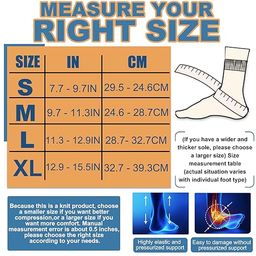 LISEPWU Copper Ankle Brace, Copper Infused Ankle Support Compression Sleeve for Men & Women, for Foot Pain Relief, Sprained Recovery, Achilles Tendonitis, Daytime or Night Use(Blue S)