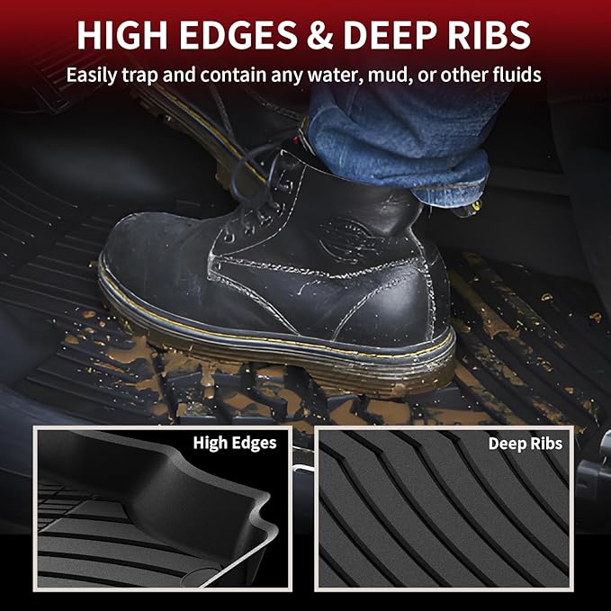 LASFIT Floor Mats & Cargo Mat for Mercedes Benz GLE SUV 2020-2026 350/450 / 450e / 580/53 AMG / 63 AMG S (Fit 5 Seats, Not Fit Coupe), All Weather TPE Car Mats for GLE Floor Liners & Trunk Mat