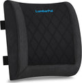LumbarPal Lumbar Support Pillow for Office Chair Back Support Lumbar Pillow for Car, Gaming, Office Chair - Improve Sitting Posture & Back Pain Relief, Memory Foam, Adjustable Straps, Fluffy Black
