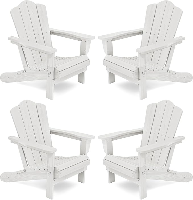 KINGYES Folding Adirondack Chair Set of 4