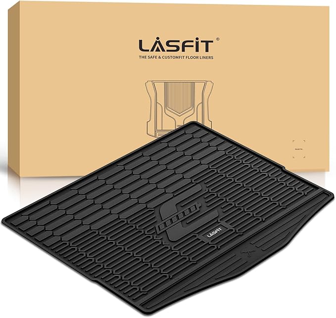 LASFIT Trunk Mat for Ford Mustang Mach-E 2021-2025(Trunk Base Upper Position) TPE All Weather Custom Fit Cargo Liner