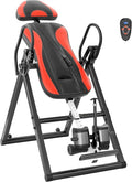 YOLEO Inversion Table Massage & Heat Inversion Table 2025 New Inversion Table for Back Pain Relief Equipment w/Remote Control, Reversible Ankle Holders, Heavy Duty up to 320lbs
