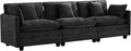 UMBFUN 3-Seater Cloud Couch, Oversized Modular Sectional Sofa with Deep Seat Soft Cushions, Comfy Chenille Couch for Living Room, Apartment & Family Space, Dark Grey