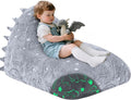 COMAX Dinosaur Bean Bag Chairs for Kids, Kid Beanbag Chair with Filler, Toddler Lounge Bean Chair, Children Lazy Floor Lounger for Girls Boys, Glowing Dino