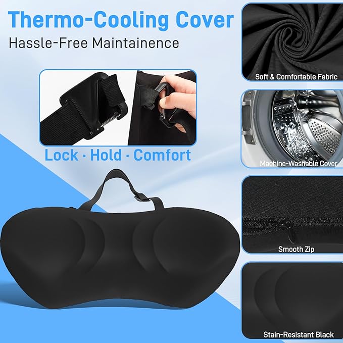 Lumbar Support Pillow for Office Chair - Lumbar Pillow for Car - Ergonomic Lumbar Support Pillow for Car Back Support Cushion