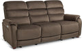 MCombo 87.2'' Wall Hugger Power Recliner Sofa with Drop Down Table, Reclining Sofa with Adjustable Headrest, USB Charge Ports, Reading Lamp, for Living Room, RVs, Fabric, ST258M3 (3-Seater, Coffee)