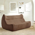 Big Bean Bag Chairs, Lazy Floor Sofa, Fireside Chair for Living Room, Bedroom, Office (Brown, Loveseat)