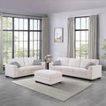 Legend Vansen Oversized Modular Sectional Sofa,6 Seat U Shaped Couch with Ottoman,Corduroy Sofa with Deep Seat,Convertible Large Sectional Couches for Living Room (Cream, L2+3)