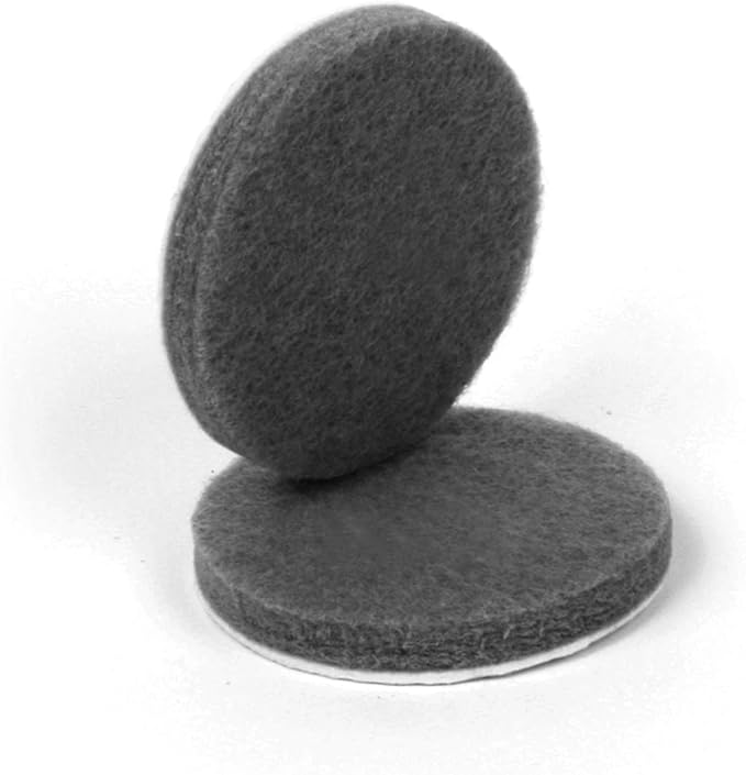 Slipstick Premium Wool Felt Furniture Pads/Chair Feet Floor Protectors (1.5 Inch Round) Includes 12 Heavy-Duty Felt Pads with Self Stick Adhesive, Gray, CB117