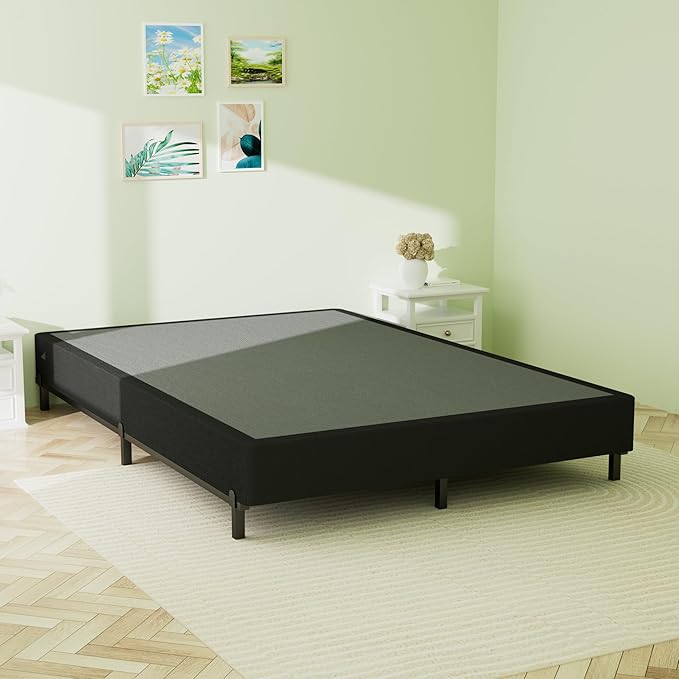 California King Box Spring,10 inch Box Spring for Cal King Bed, Heavy Duty Metal Bed Frame with Fabric Cover, 3000lbs Max Weight Capacity Bed Base Mattress Foundation, Easy Assembly, Noise Free