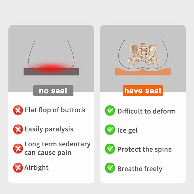 Yimiyaa Gel Seat Cushion, Double Thick Egg Gel Cushion for Pressure Pain Relief, Breathable Wheelchair Cushion Chair Pads for Car Seat Office Chair Black