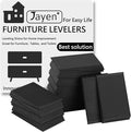Furniture Levelers, 20Pcs Flexible Multi-Purpose Rubber Shims for Leveling - Prevent from Wobbling for Furniture Toilet (Black)