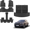 KARPAL Floor Mats Fit for Hyundai Santa Fe 2024 2025 2026 (Fit Hybrid and Gas) 6-Seat/7-Seat, All Weather TPE Car Mats Cargo Liners Guard Accessories, 1st & 2nd & 3rd Row & Cargo Liners