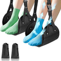 Foot Hammock for Plane Travel, 2-Pack Perfect Airplane Foot Hammock to Relax Your Feet, Portable Airplane Foot Rest with Adjustment Strap, Travel Essentials for Comfortable Long Flight (Black)