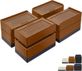 ANNKUT Furniture Risers 3 inch, Rectangle Adjustable Risers Blocks for Bed Sofa Table and Couch Lift to 1.5 or 3 inch，Heavy Duty Support Up to 1,300 Lbs (4 Pack-Brown)