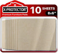 Felt Furniture Pads X-PROTECTOR 10 PCS - Premium 8” x 6” x 1/5” Heavy Duty Beige Felt Sheets! Cut Large Furniture Pads to The Size You Need - The Best Felt Floor Protectors for Any Hard Floor!