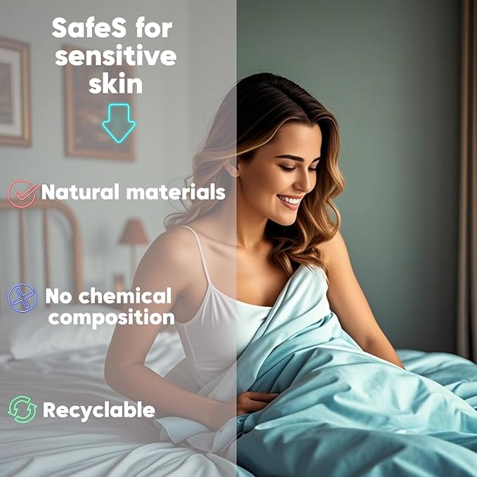 NAGS® Grounding Sheets,Grounding Bedding Sheet, Soft Cotton with Pure Silver Fitted Grounded Sheet for Improved Sleep,Pain Relief (Sky Blue, Twin,39 * 75 * 13.5inch)